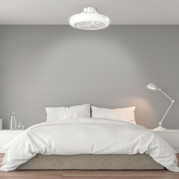 Ventilatore 36W 1800Lm Illuminazione a LED Cct Variabile Telecomando 50.000H - bianco[HO-LEDFAN-13-W]